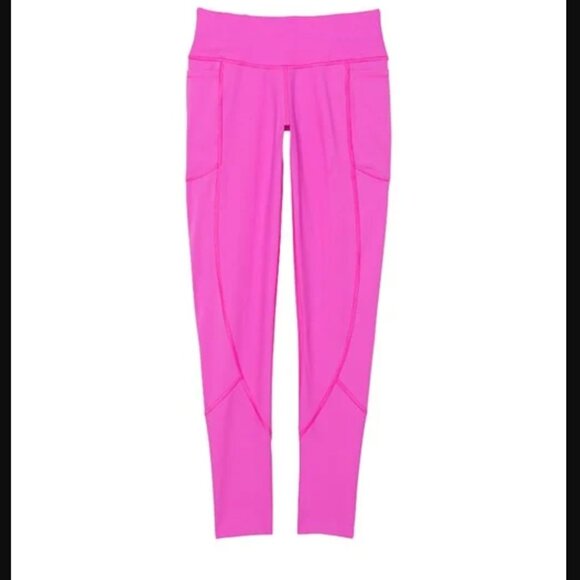 Victoria’s Secret Total Knockout Mid-Rise Leggings Pink Berry Size Small Gym - Picture 9 of 9